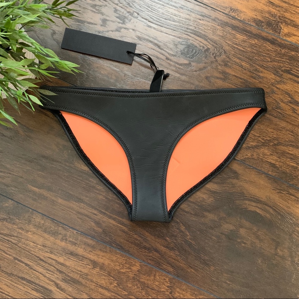 Triangl• NWT black orange bikini bottom new
